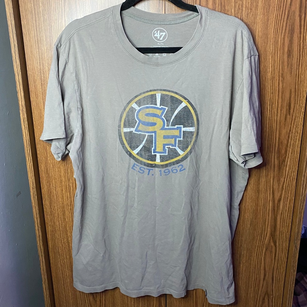 47‎ Brand T-Shirt Mens XL Gray Golden State Warriors SF Graphic Tee